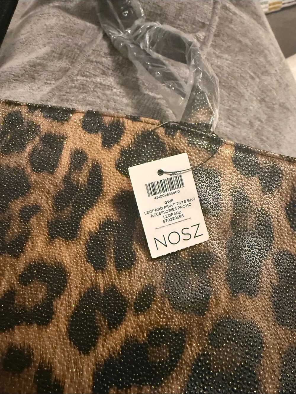 Chico's Leopard Print Tote Bag - Black & Brown NWT